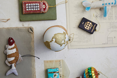 Hand-Painted Glass Globe Ornament