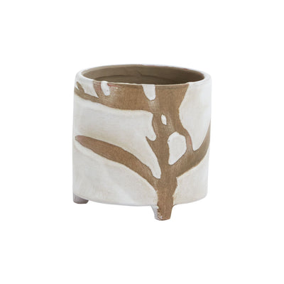 White Sprig Pot, 4"