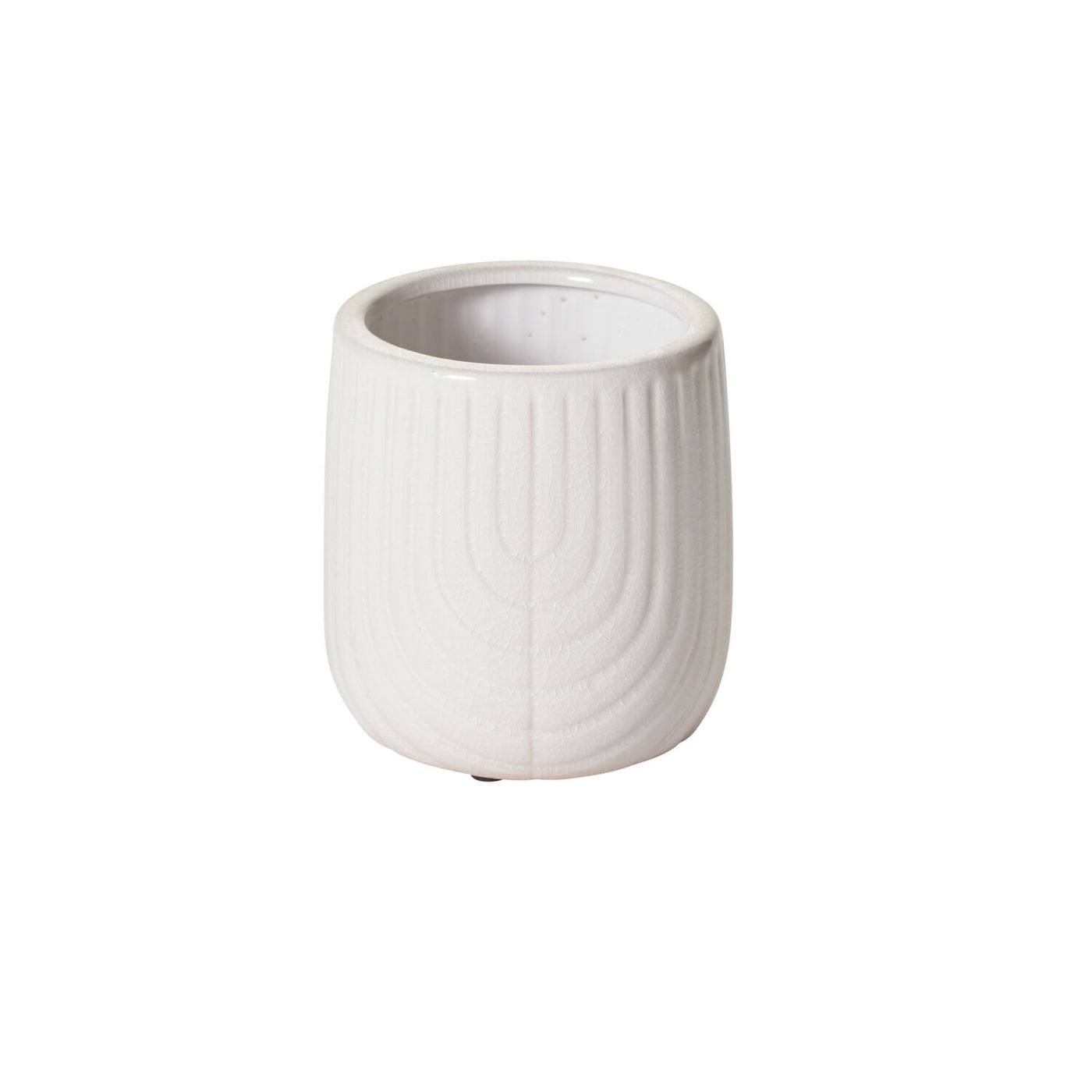 White Coronado Ceramic Pot, Small