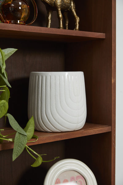 White Coronado Ceramic Pot, Large