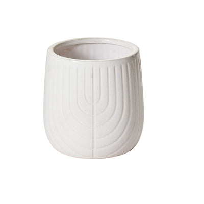 White Coronado Ceramic Pot, Large