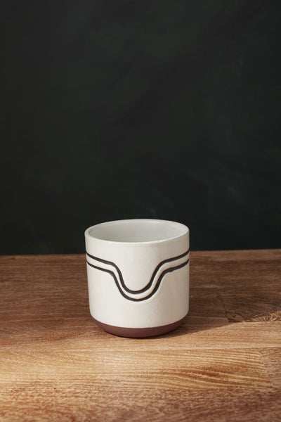 Off-White Lanquin Pot, 4.5"