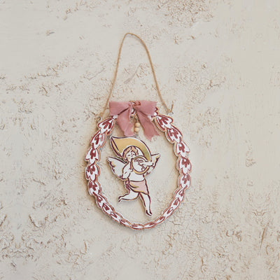 Wreath Ornament w/ Cherub