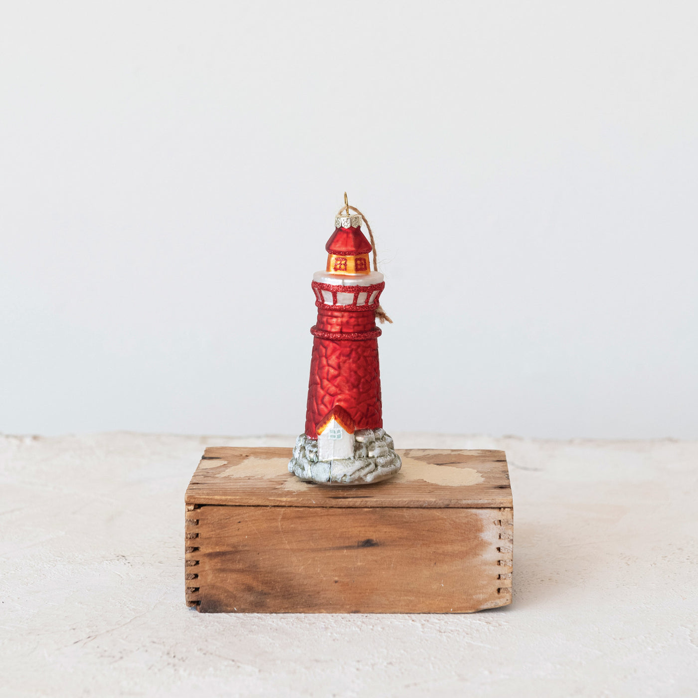 Glass Lighthouse Ornament