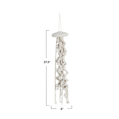 27"H Cotton Macrame Jellyfish Ornament