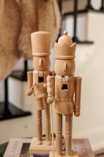 5"H Wood Nutcracker, Natural