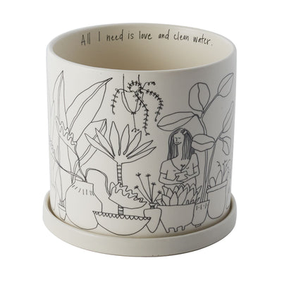 Plant Lady Pot, 7"
