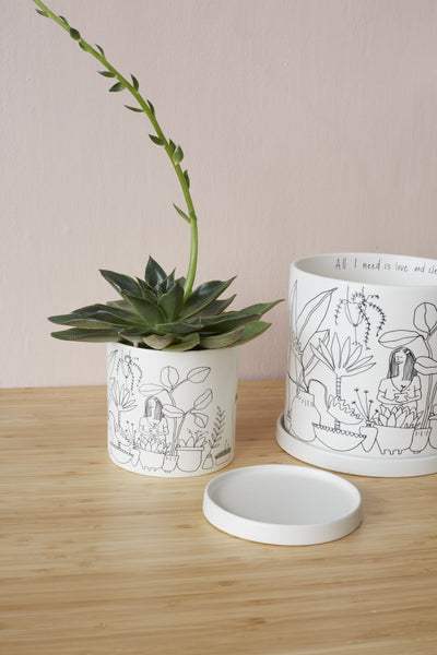 Plant Lady Pot, 7"