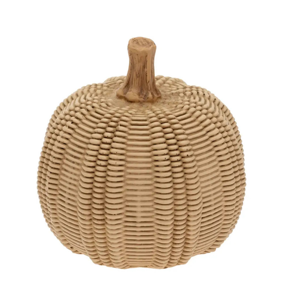 Small Wicker Textured Pumpkin