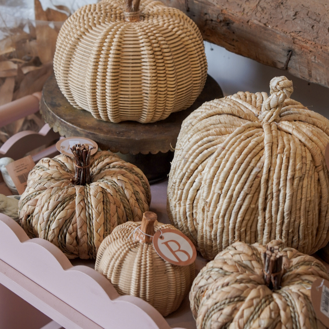 Small Wicker Textured Pumpkin