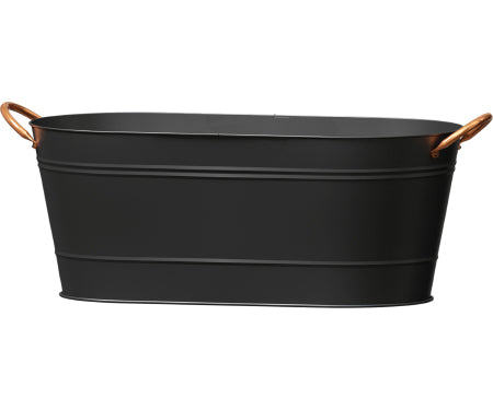 Panacea 16" modern farmhouse oval washtub planter