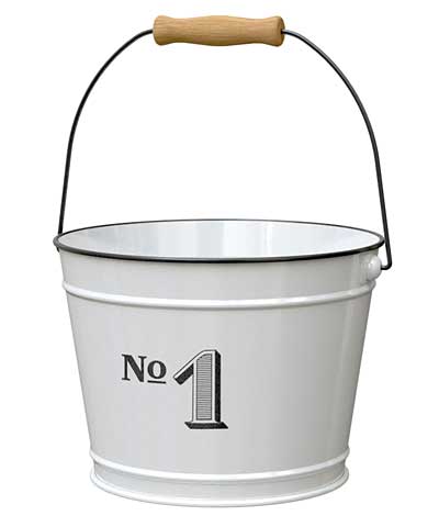 PAN 8" #1 Milkhouse Planter Bucket White