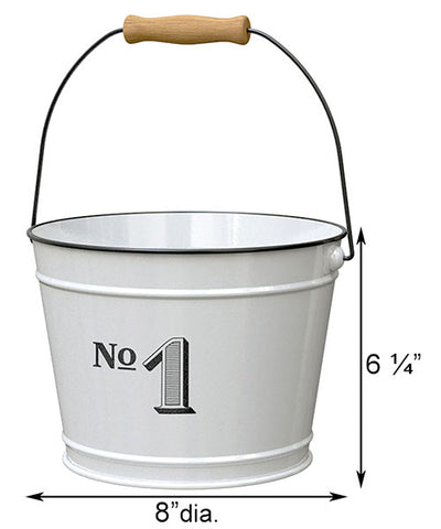 PAN 8" #1 Milkhouse Planter Bucket White