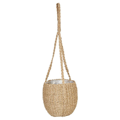 8" Round Hand Woven Hanging Seagrass