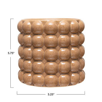 Embossed Stoneware Planter