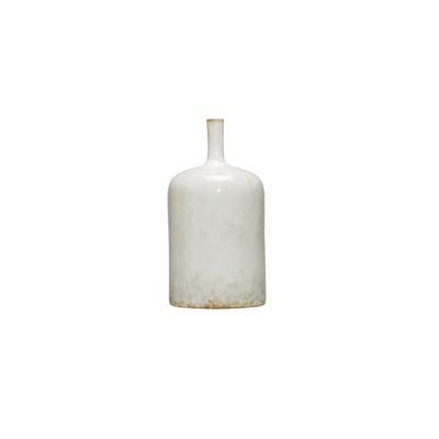 Stoneware Vase with Glaze, Medium