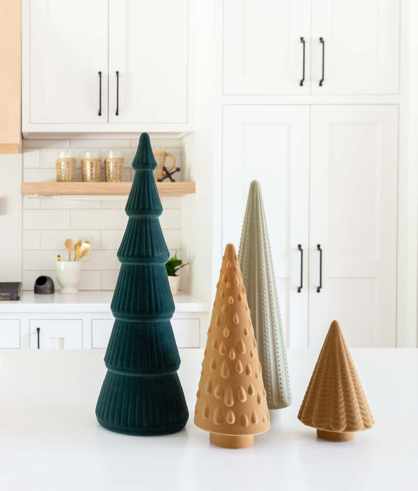 15-3/4"H Sage Flocked Tree