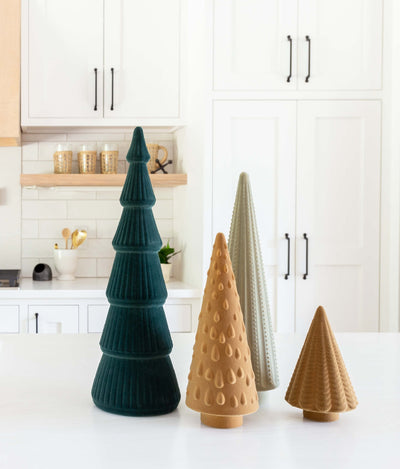 15-3/4"H Sage Flocked Tree