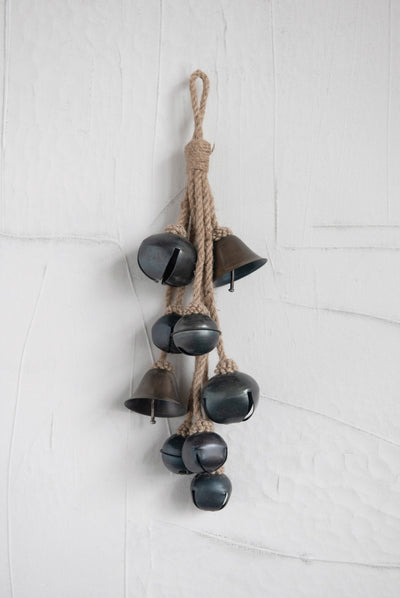 15"H Metal Bells on Jute
