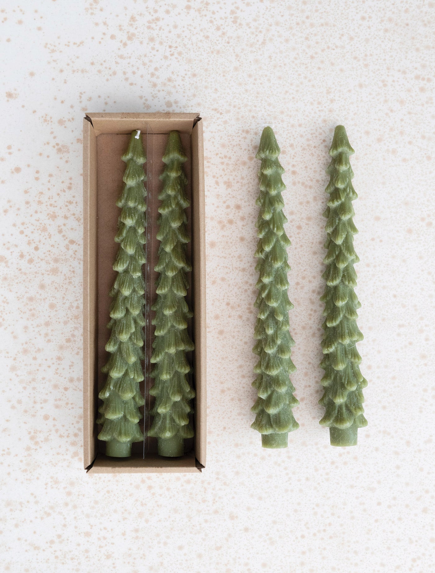 10"H Unscented Tree Taper Candles, Sage Green