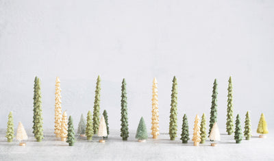 10"H Unscented Tree Taper Candles, Sage Green