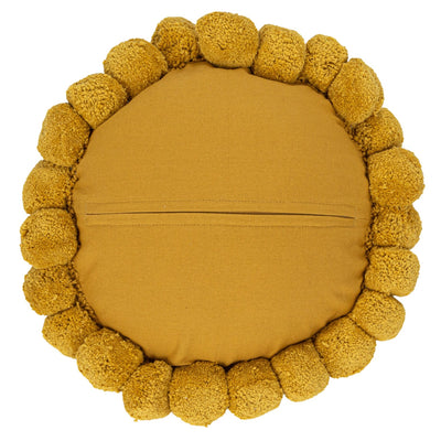 12" Round Cotton Tufted Sun Pillow