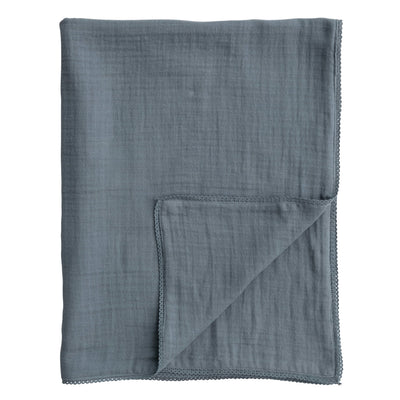 Blue Cotton Double Cloth Baby Blanket