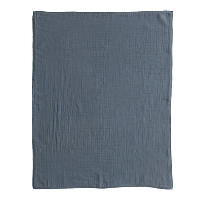 Blue Cotton Double Cloth Baby Blanket