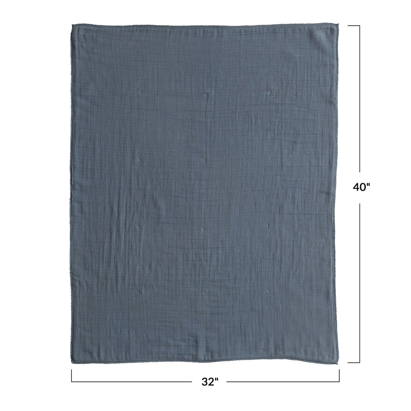 Blue Cotton Double Cloth Baby Blanket