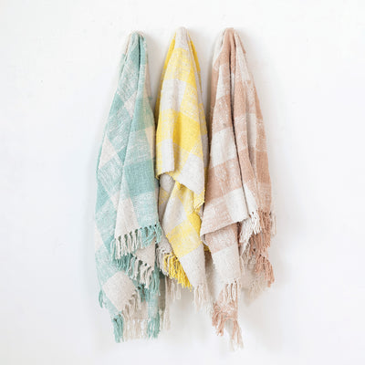 Blush Hand-Woven Cotton Throw