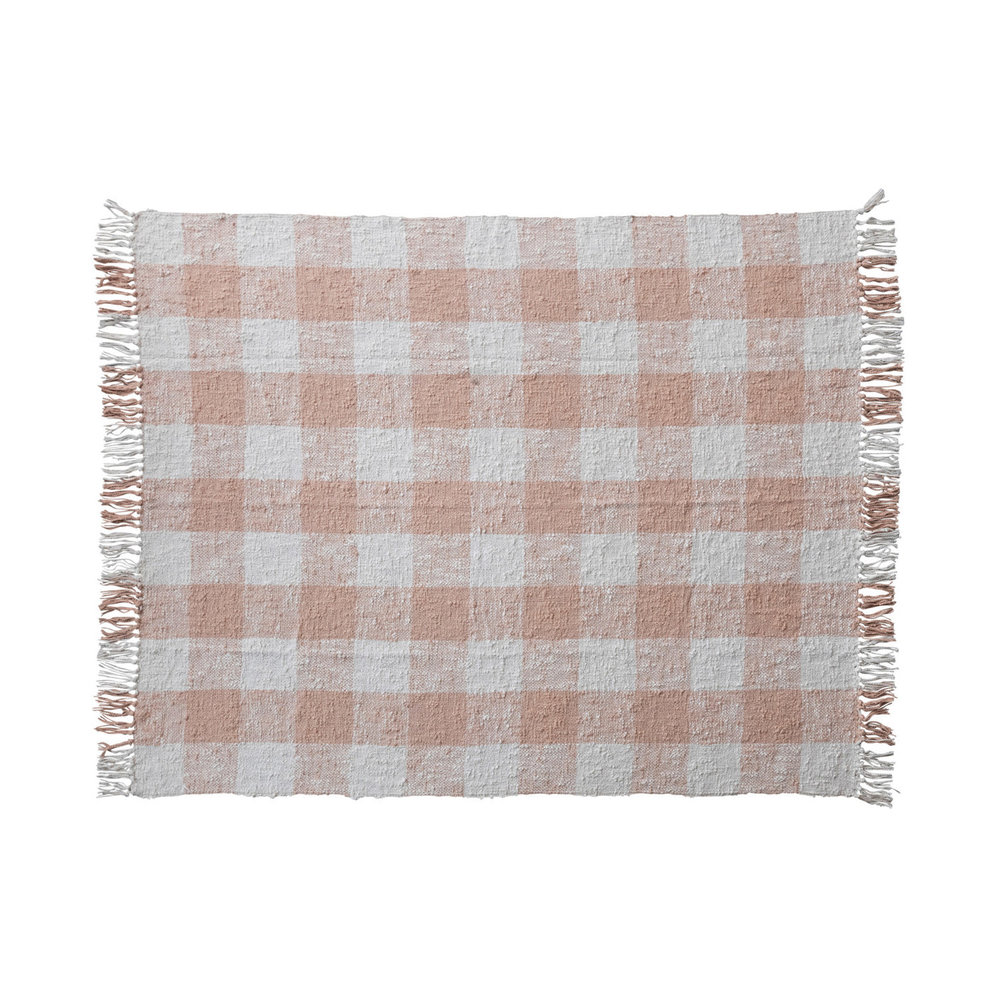 Blush Hand-Woven Cotton Throw