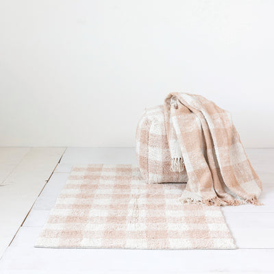 Blush Hand-Woven Cotton Throw