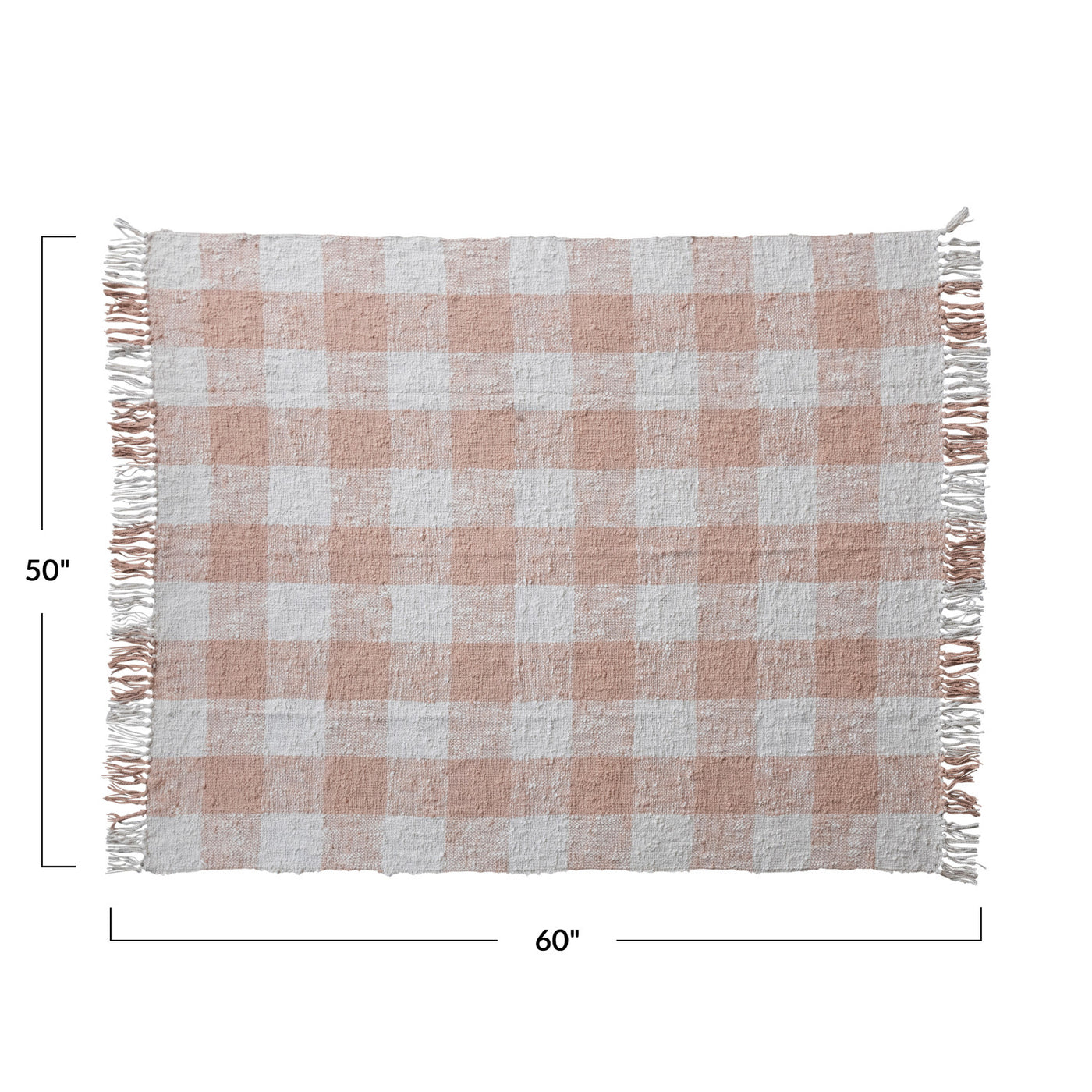 Blush Hand-Woven Cotton Throw