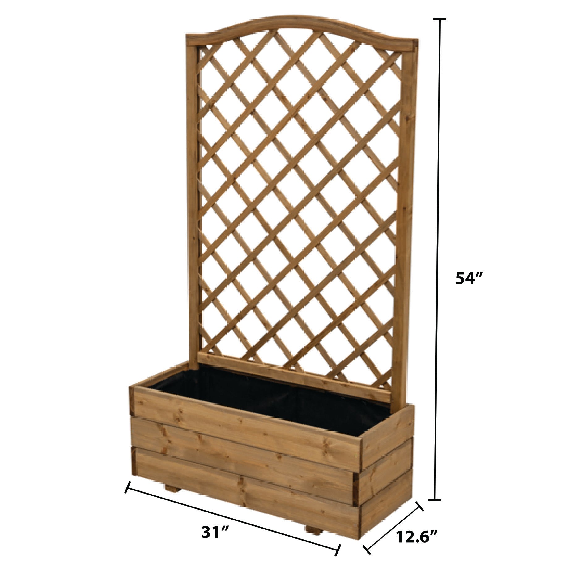 Large Flower Box with Scalloped Trellis - Thumbnail 2