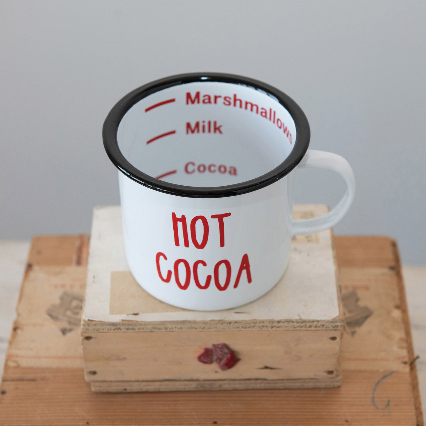 20 oz. Enameled Mug "Hot Cocoa"