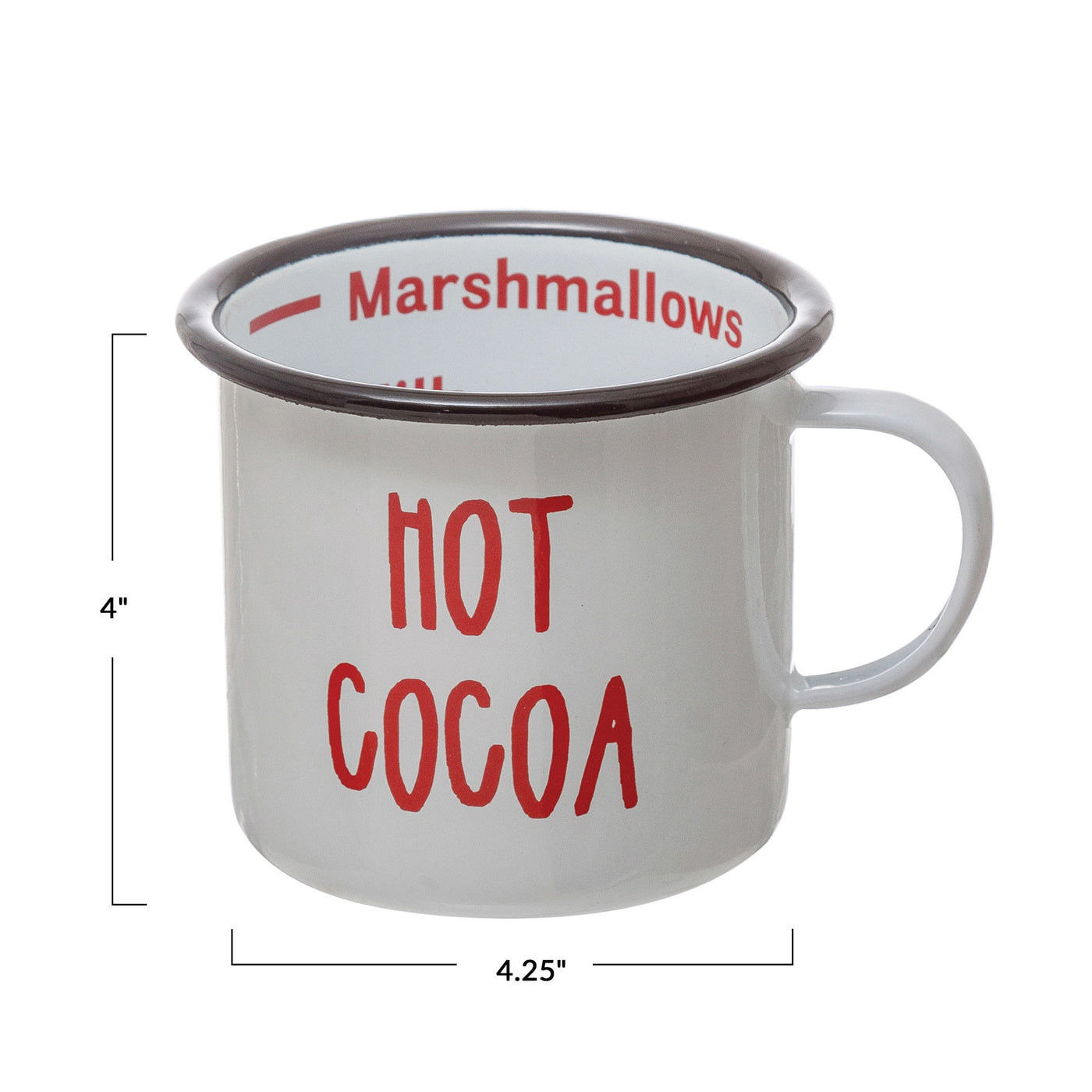 20 oz. Enameled Mug "Hot Cocoa"