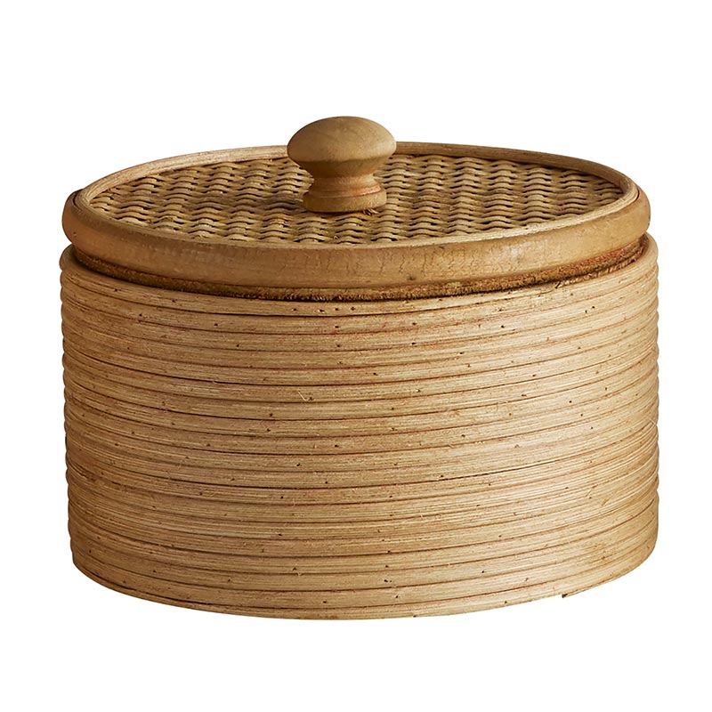 Short Round Box Woven Lid