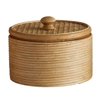 Short Round Box Woven Lid