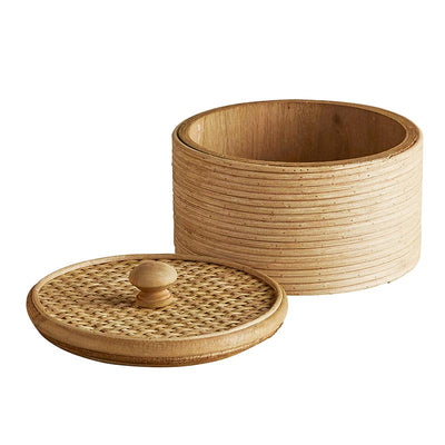 Short Round Box Woven Lid