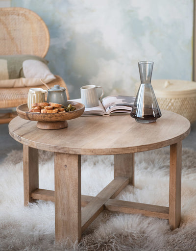Mango Wood Footed Bowl or Cake Stand