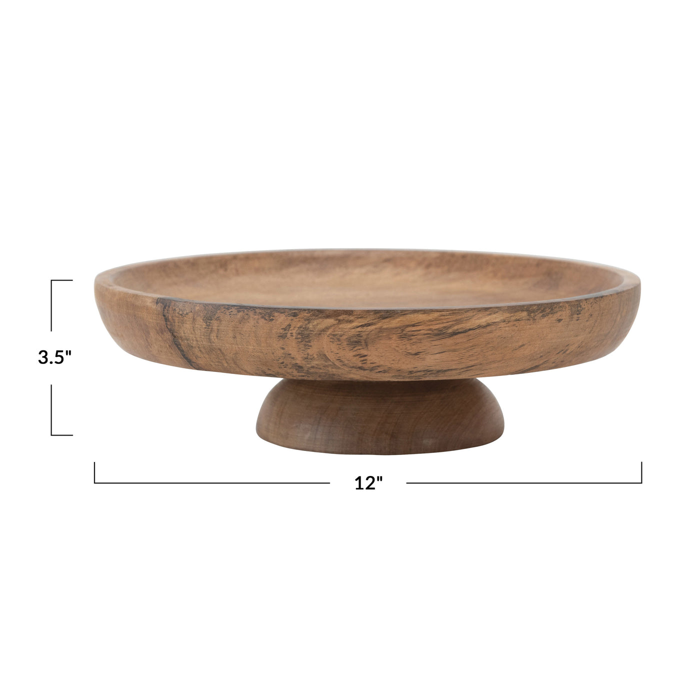 Mango Wood Footed Bowl or Cake Stand