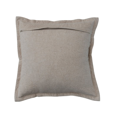 20" Woven Linen & Cotton Pillow