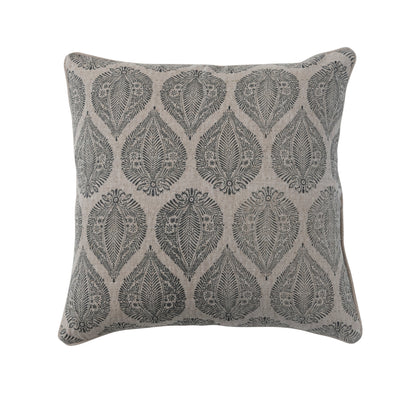 20" Linen & Cotton Pillow w/ Kantha Stitch