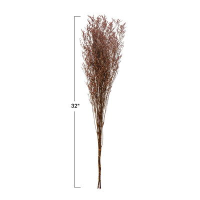 Dried Natural Love Grass Bunch, Lavender Color
