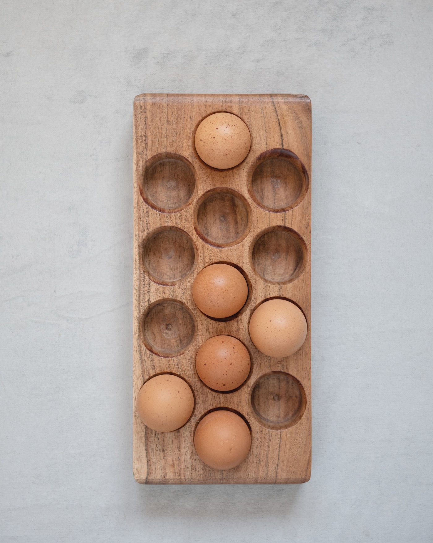 Acacia Wood Egg Tray