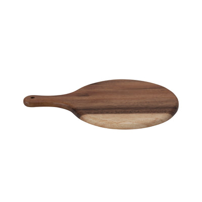 Round Suar Wood Cheese/Cutting Board with Handle