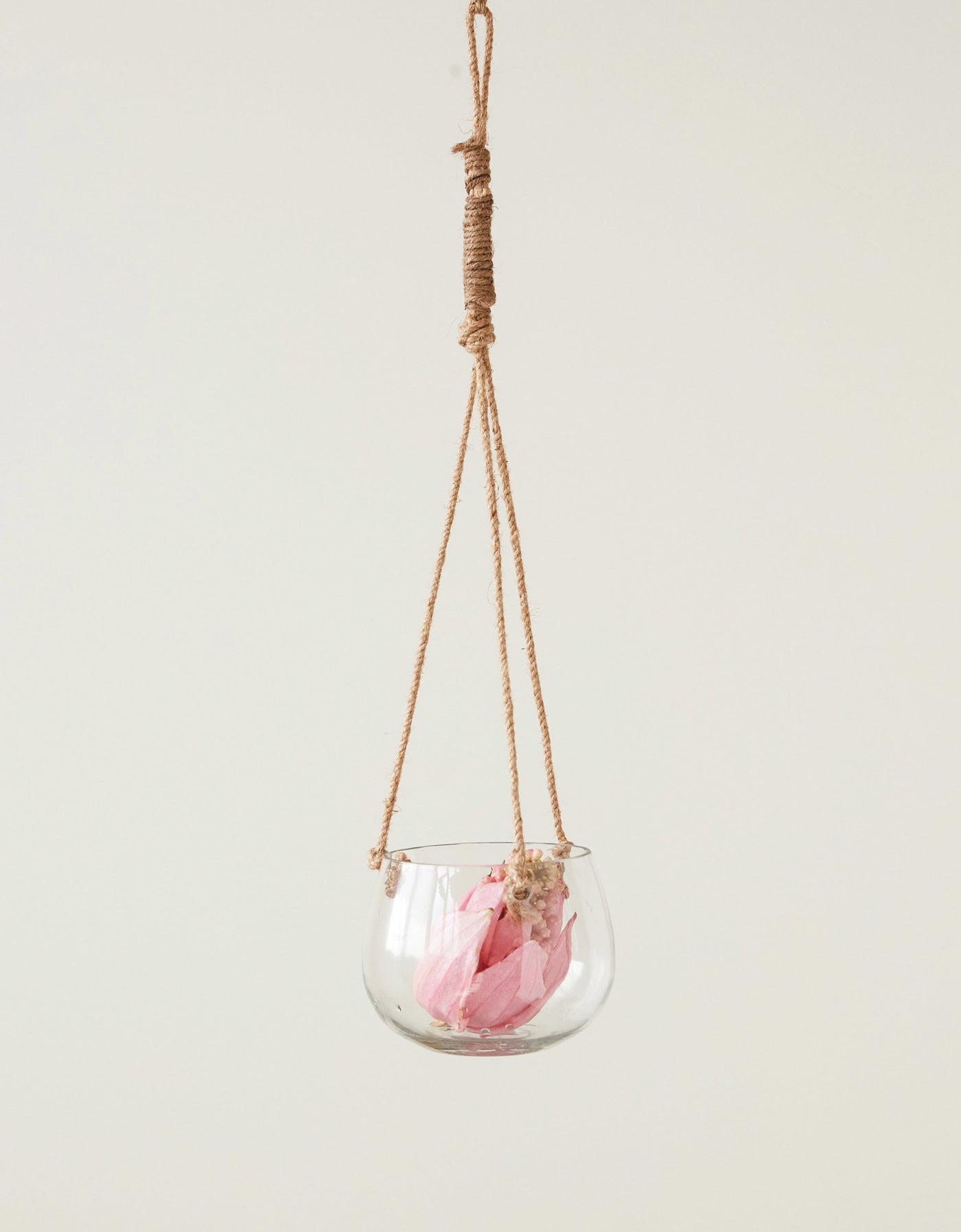 Hanging Vase/Planter with Jute Rope