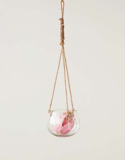 Hanging Vase/Planter with Jute Rope