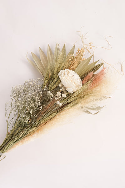 Premium Pampas and Palm Arrangement - Pink
