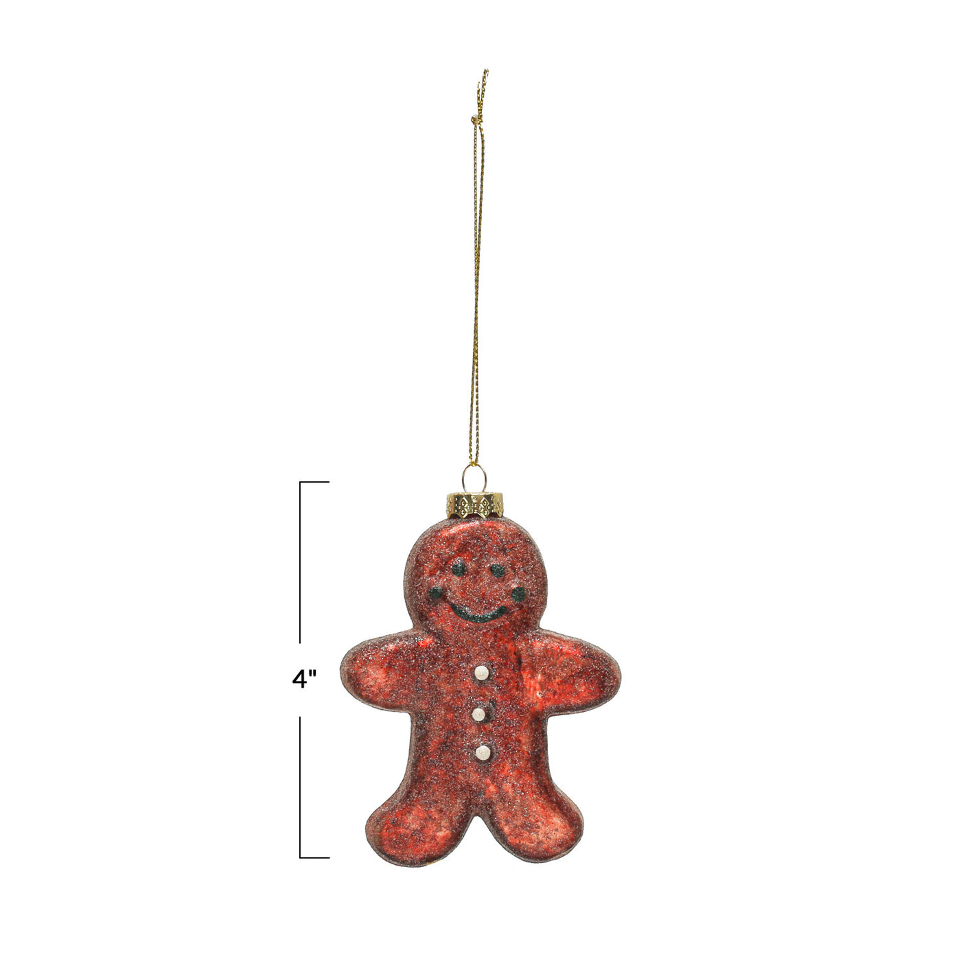 Glass Gingerbread Man Ornament